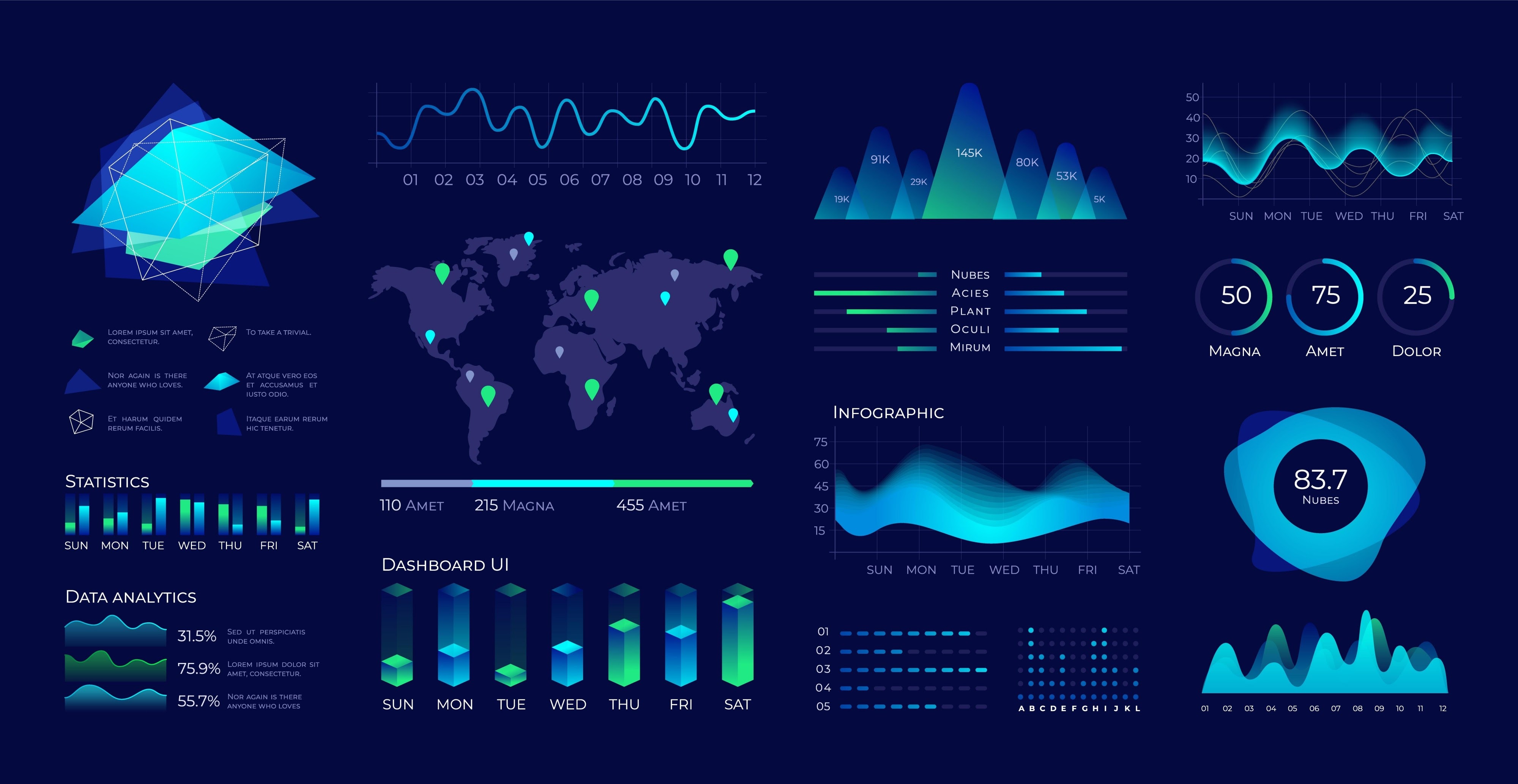 A vibrant, finished mobile app screen design contrasting with a grey wireframe